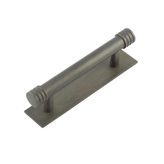 Frelan Hoxton Sturt Cabinet Handle on Back Plate 96mm cc Dark Bronze HOX450DB-HOX5050DB