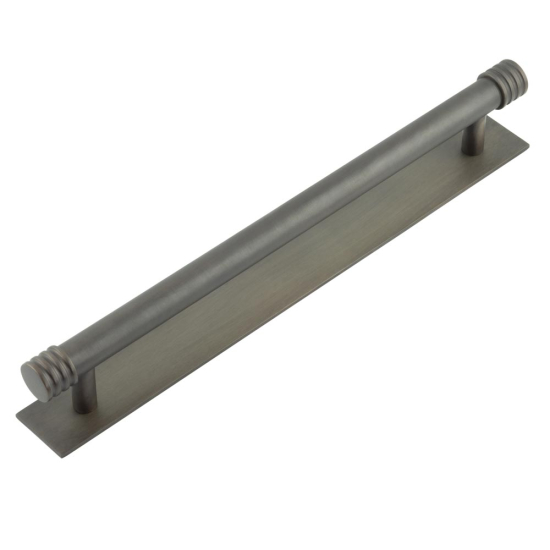 Frelan Hoxton Sturt Cabinet Handle on Back Plate 224mm cc Dark Bronze HOX460DB-HOX5060DB