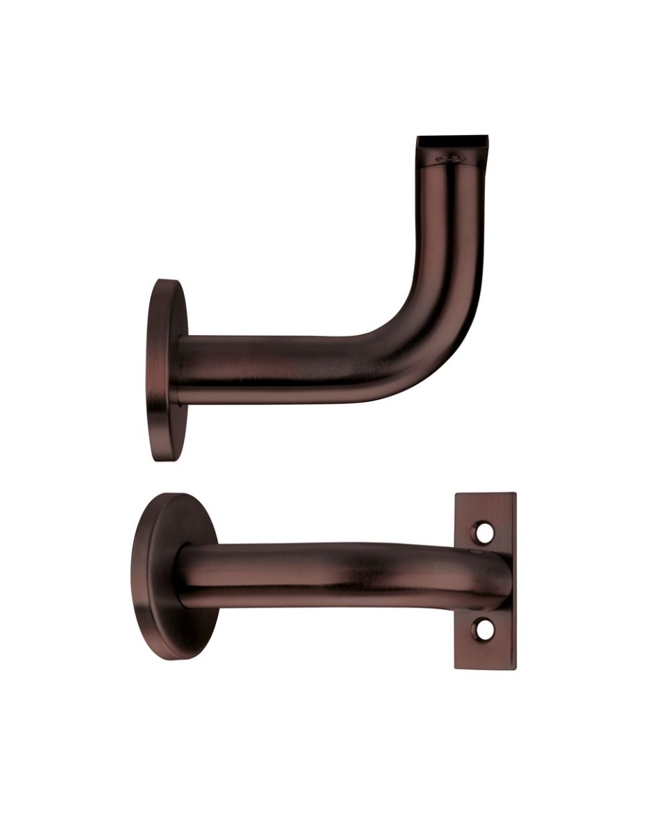 STEELWORKS Concealed Handrail Bracket 82mm Projection-Dark Bronze