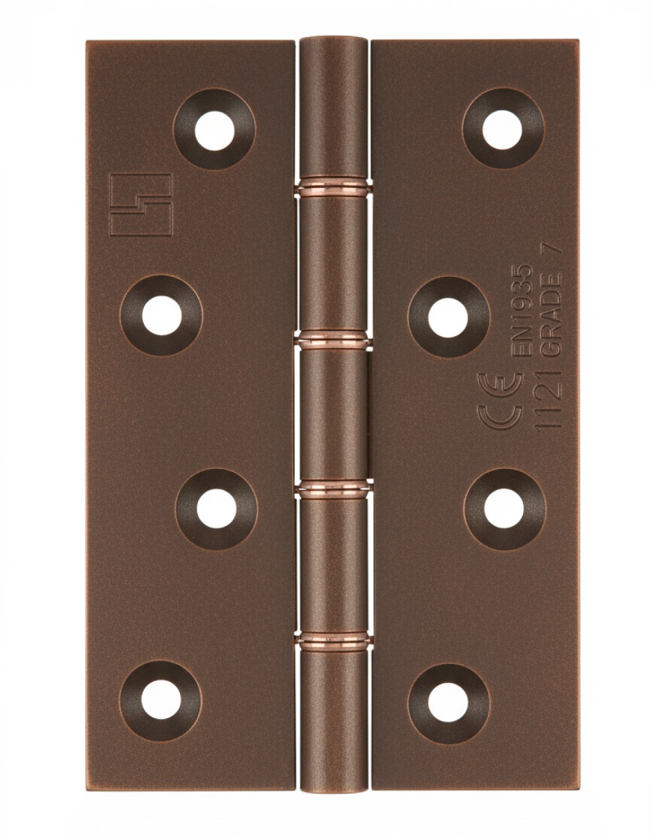 Simonswerk 1240CE Double Phosphor Bronze Washered Brass Butt Hinge CE marked FD30 fire rated 100mm x 65mm c/w Screws Imitation Bronze