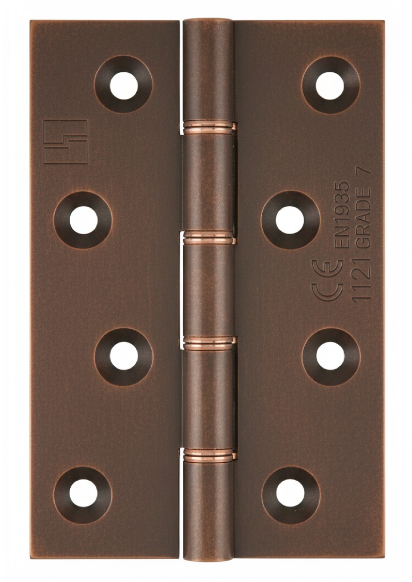 Simonswerk 1250CE Double Phosphor Bronze Washered Brass Butt Hinge CE marked FD30 fire rated 100mmx 75mm c/w Screws Imitation Bronze