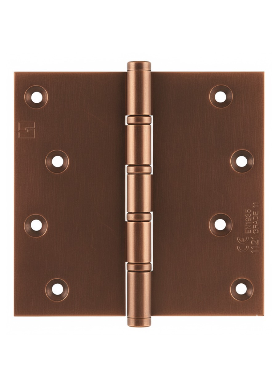 Simonswerk 1560CE Ball Race Brass Butt Projection Hinges CE marked FD30 fire rated 100mm x 100mm c/w Screws Copper Bronze