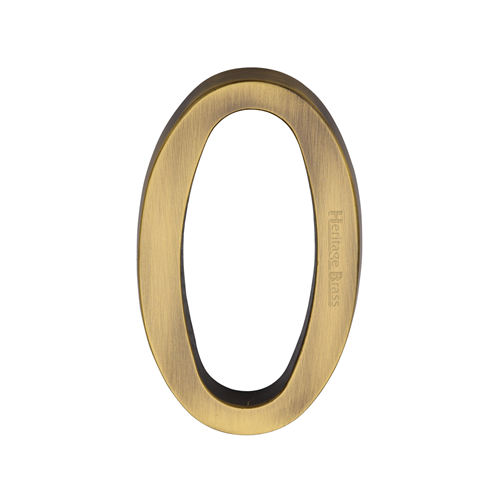 Heritage Brass Numeral 0 Concealed Fix 76mm (3