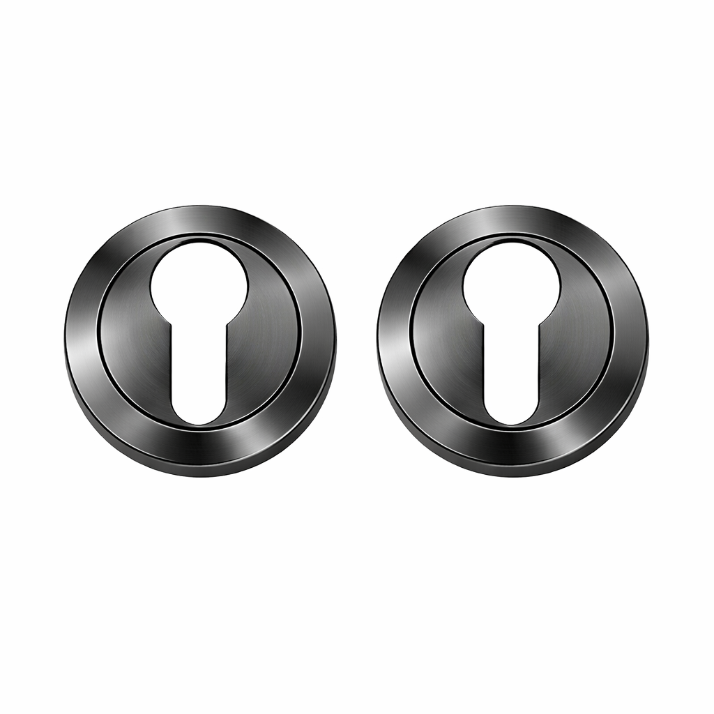 IRONZONE IRZ001BN Euro Profile Escutcheon 50mm - Black Nickel