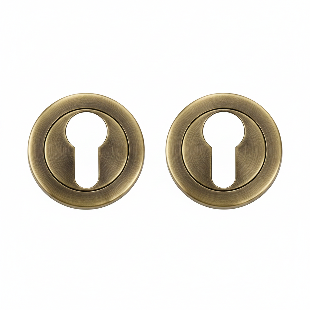 IRONZONE IRZ001MAB Euro Profile Escutcheon 50mm - Matt Antique Brass
