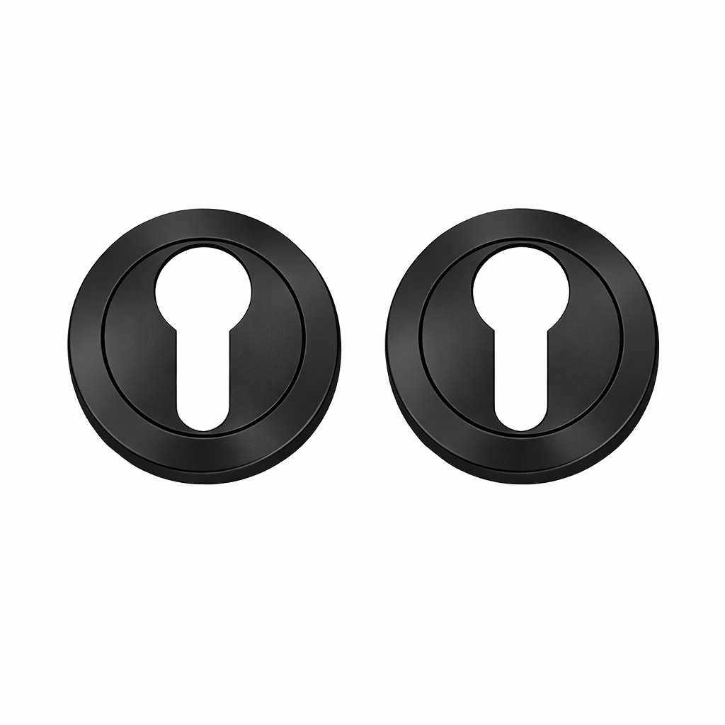 IRONZONE IRZ001MB Euro Profile Escutcheon 50mm - Matt Black