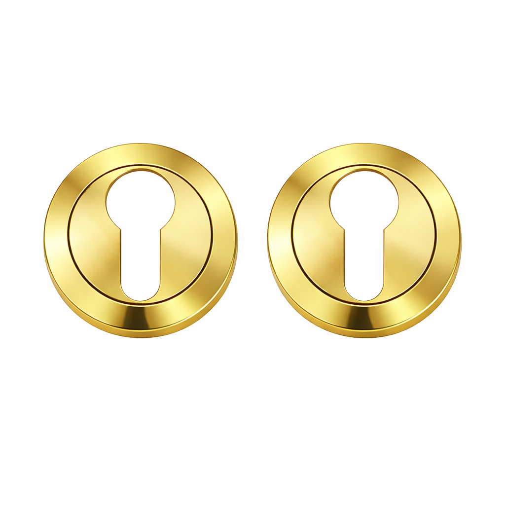 IRONZONE IRZ001PB Euro Profile Escutcheon 50mm - Polished Brass