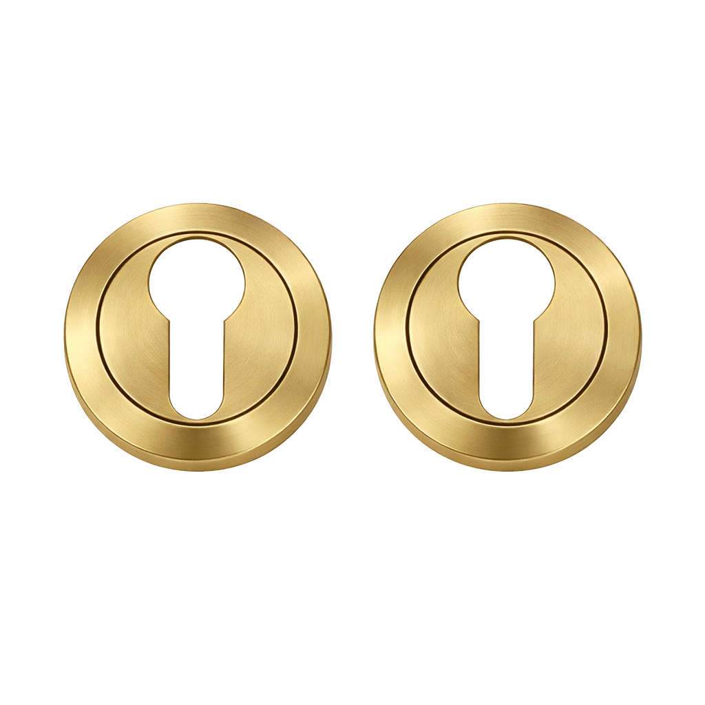 IRONZONE IRZ001SB Euro Profile Escutcheon 50mm - Satin Brass