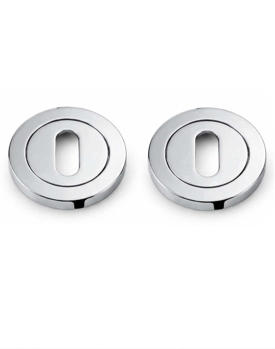 IRONZONE IRZ002CP Keyhole Profile Escutcheon 50mm - Polished Chrome