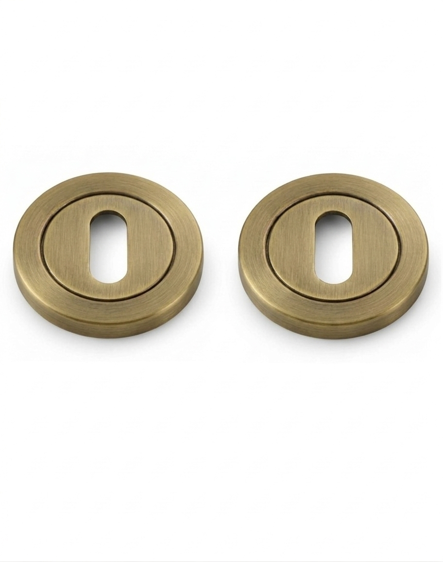 IRONZONE IRZ002MAB Keyhole Profile Escutcheon 50mm - Matt Antique Brass