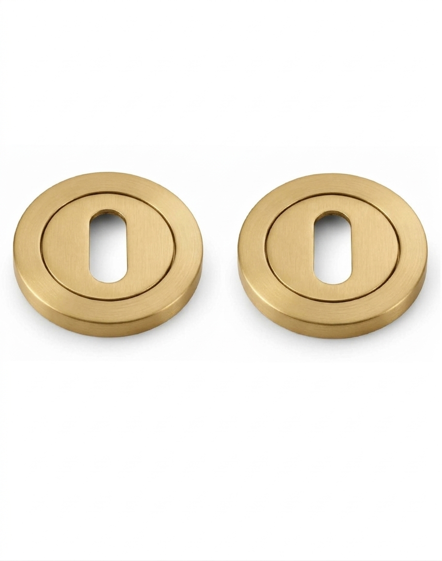 IRONZONE IRZ002MSB Keyhole Profile Escutcheon 50mm - Matt Satin Brass