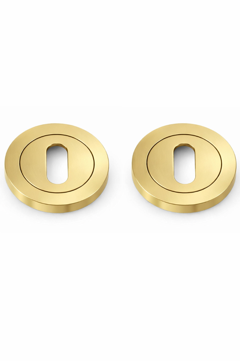 IRONZONE IRZ002SB Keyhole Profile Escutcheon 50mm - Satin Brass