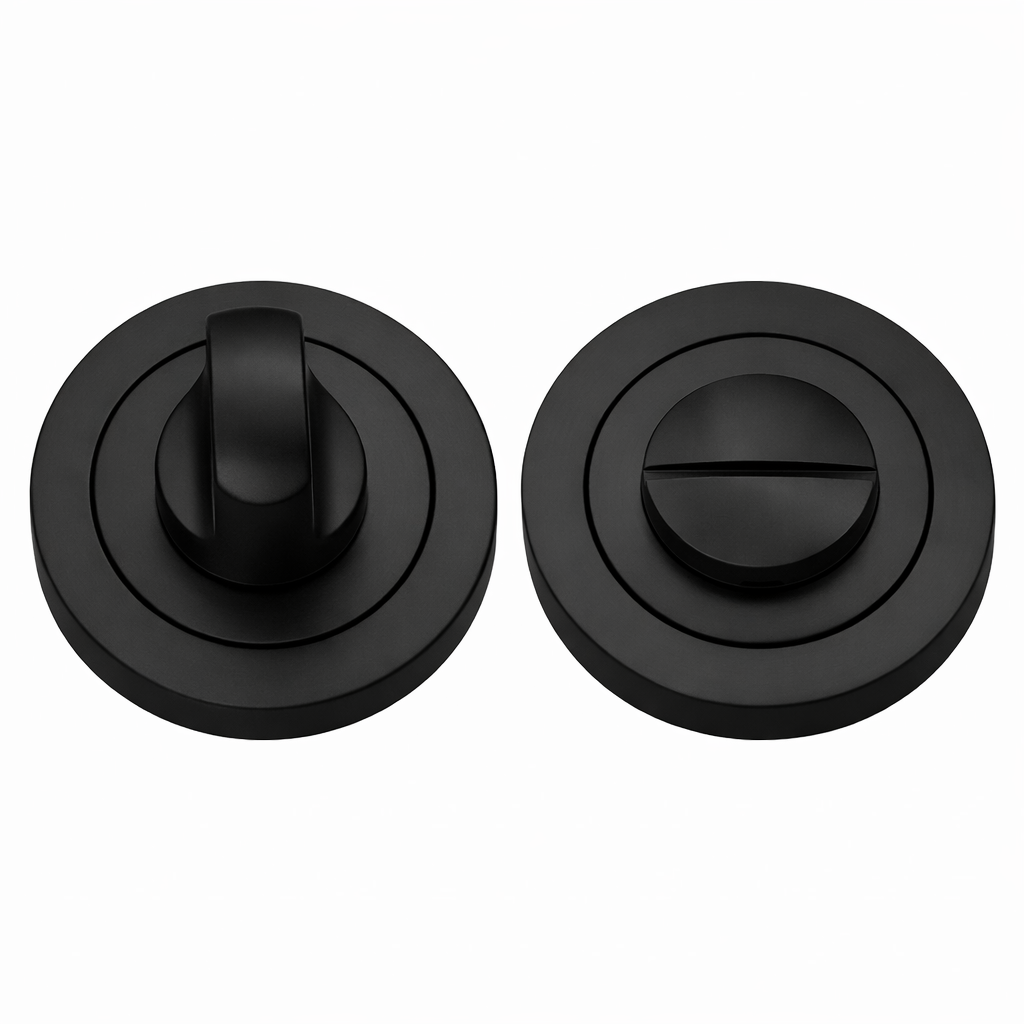 IRONZONE IRZ004MB Bathroom Turn and Release 50mm - Matt Black