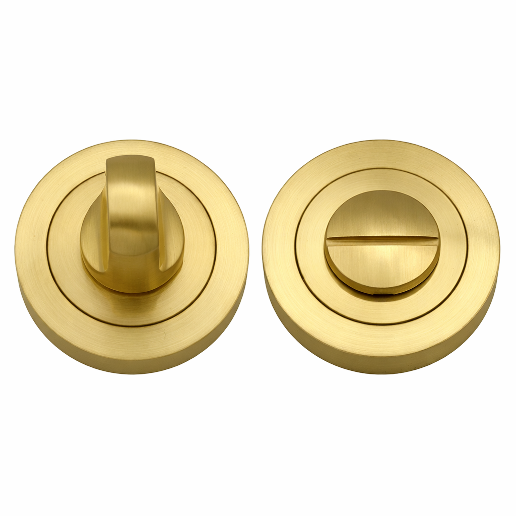 IRONZONE IRZ004MSB Bathroom Turn and Release 50mm - Matt Satin Brass