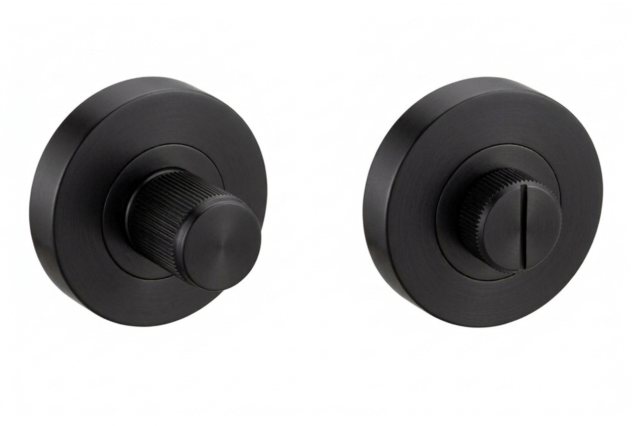 IRONZONE Linear Thumbturn & Release With 5mm Spindle & Fixings Matt Black