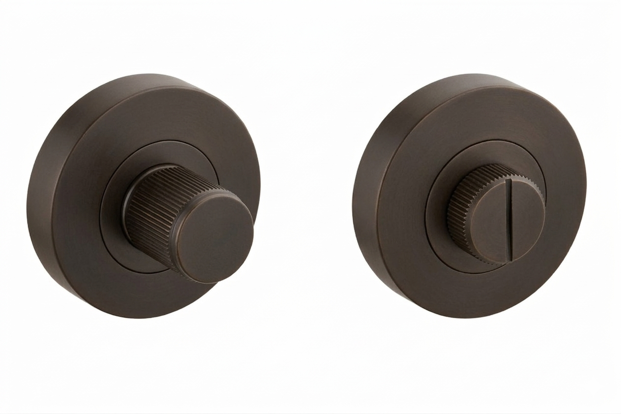 IRONZONE Linear Thumbturn & Release With 5mm Spindle & Fixings Matt Bronze