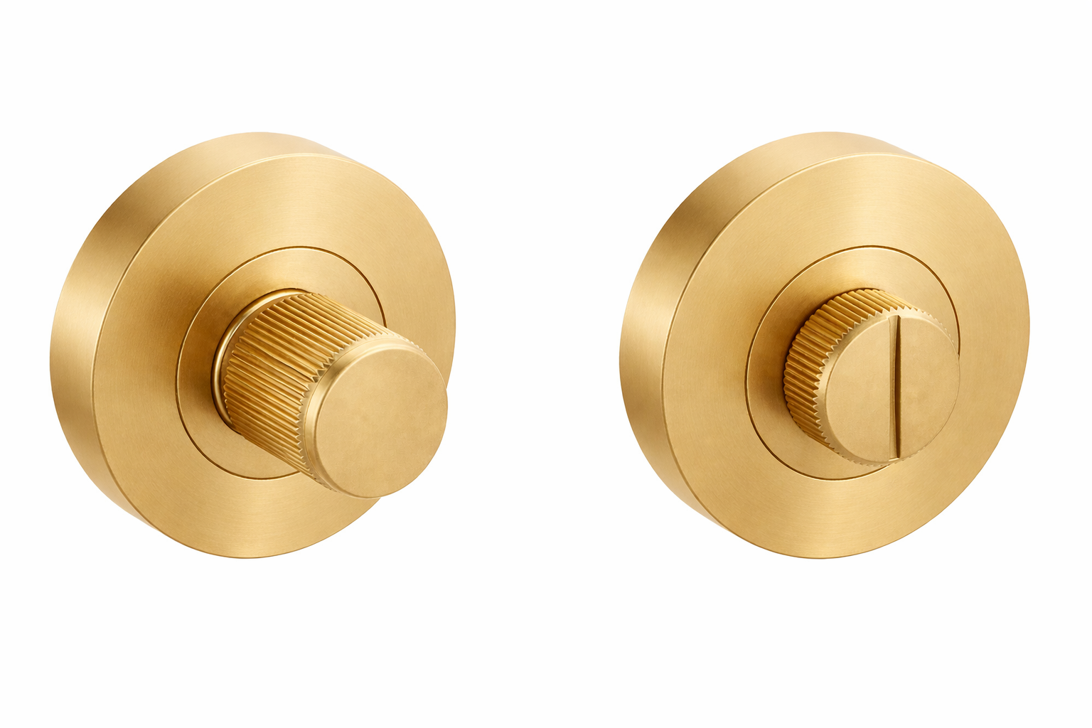 IRONZONE Linear Thumbturn & Release With 5mm Spindle & Fixings Satin Brass