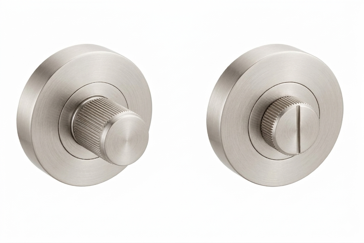 IRONZONE Linear Thumbturn & Release With 5mm Spindle & Fixings Satin Nickel