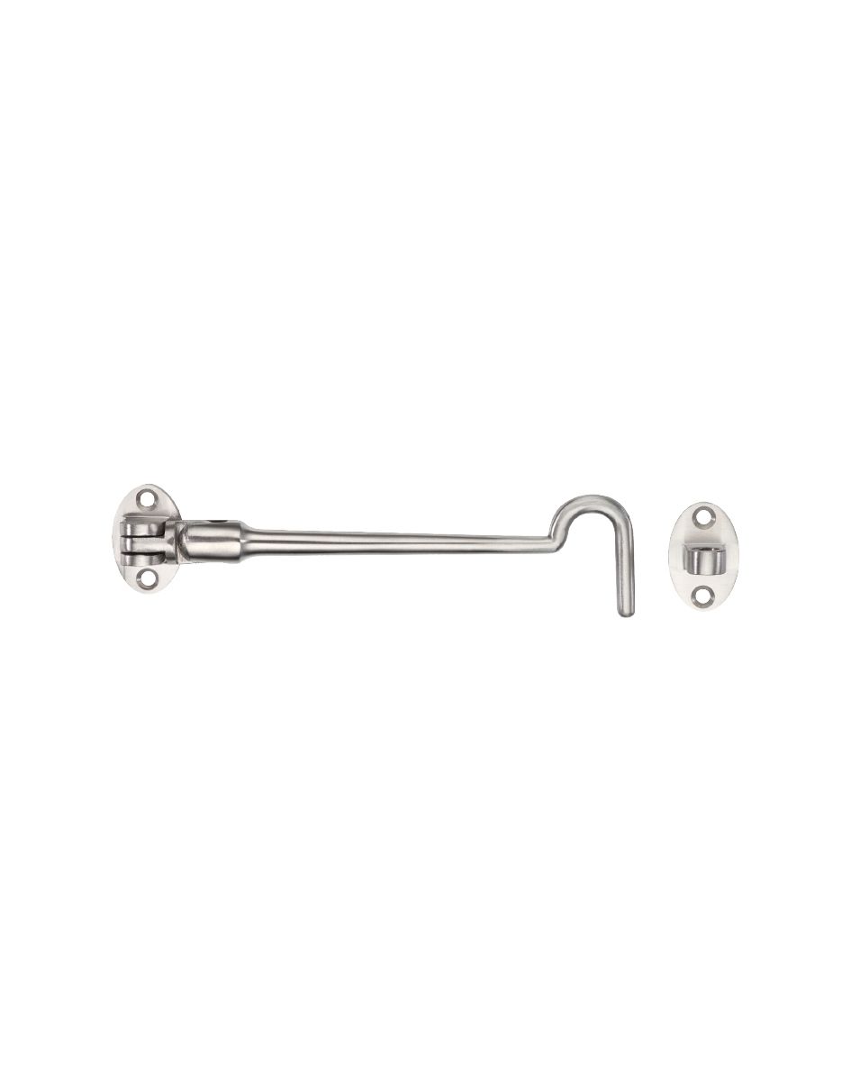 STEELWORKS Cabin Hook And Eye 150mm Grade 304 Satin Stainless Steel