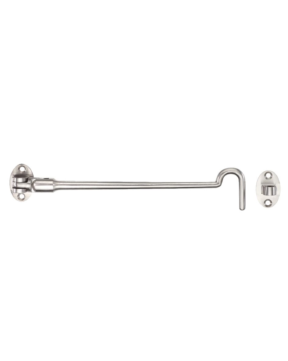 STEELWORKS Cabin Hook And Eye 200mm Grade 304 Satin Stainless Steel
