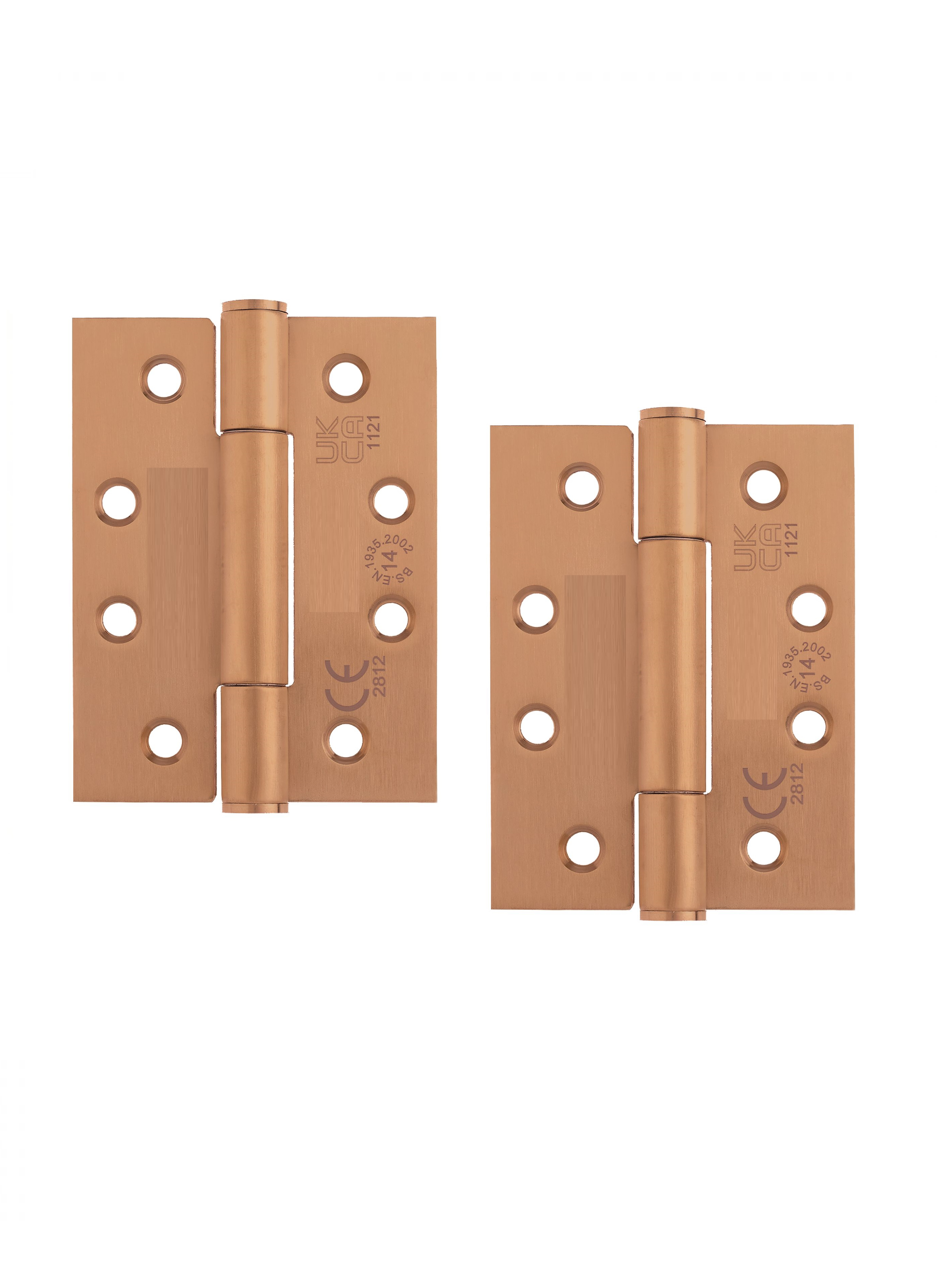 STEELWORKS Concealed Bearing Fire Door Hinge Grade 14 102mm x 76mm x 3mm Bronze