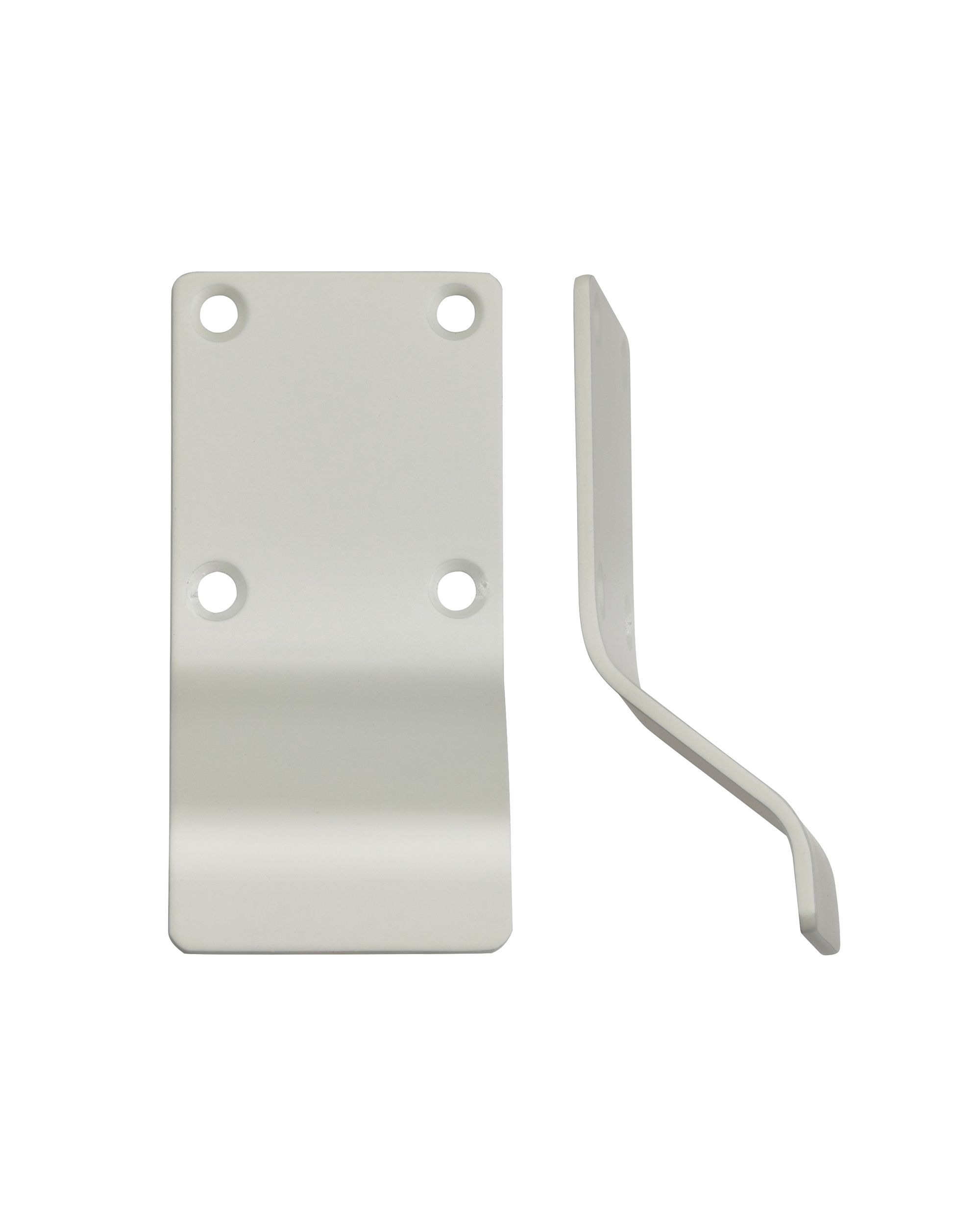 STEELWORKS Cylinder Latch Pull Blank Profile 88mm x 43mm Powder Coat White