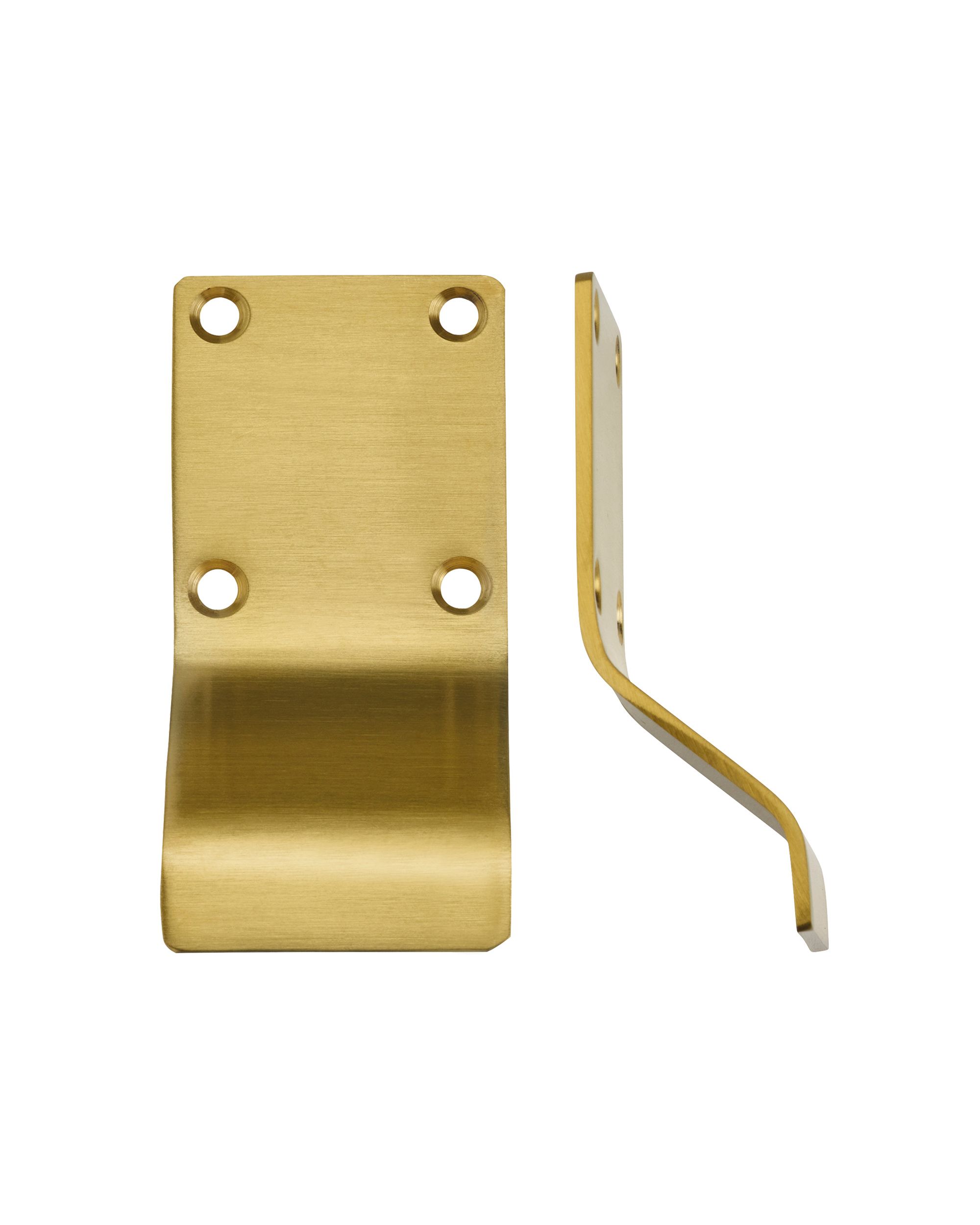 STEELWORKS Cylinder Latch Pull Blank Profile 88mm x 43mm Satin Brass
