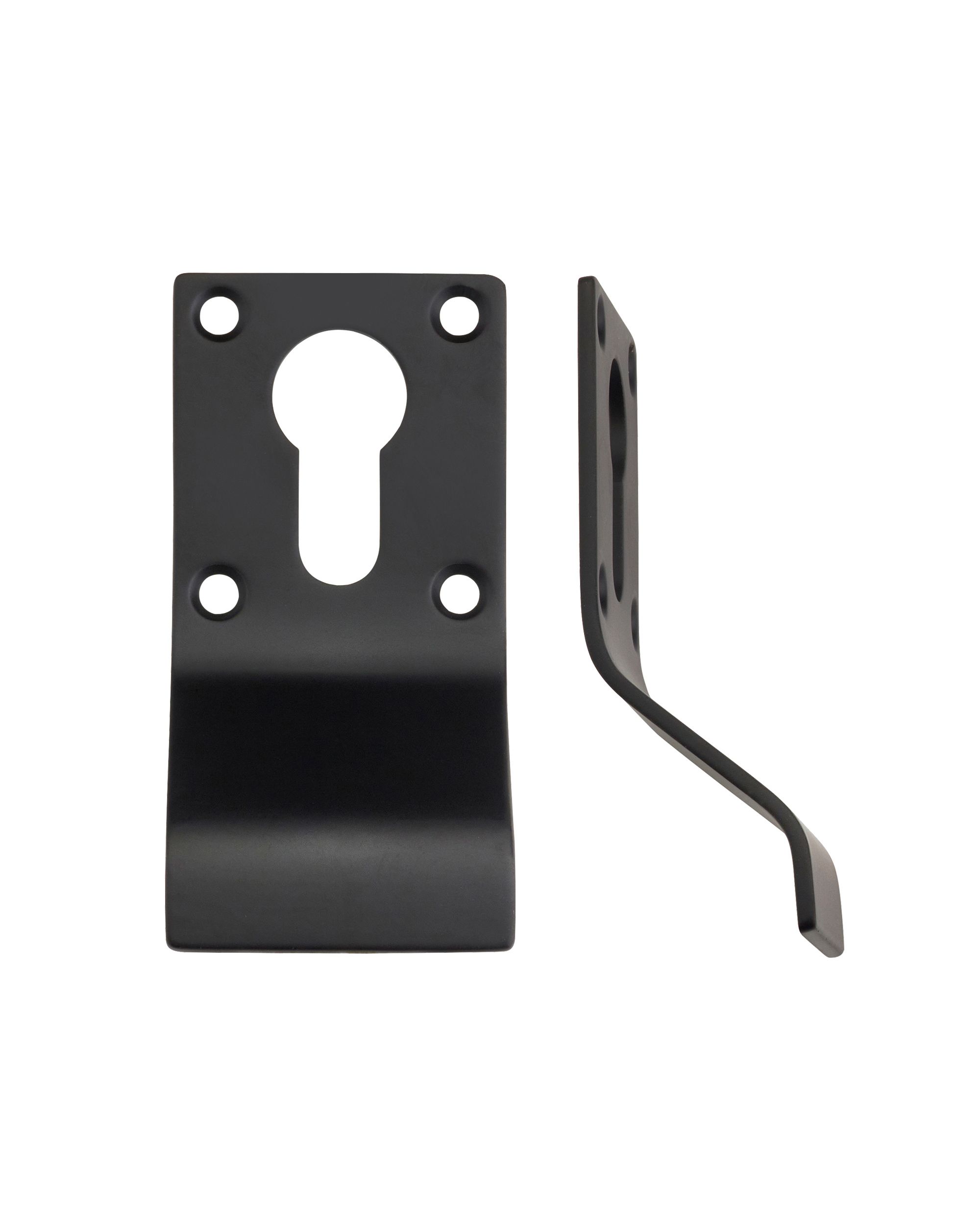 STEELWORKS Cylinder Latch Pull Euro Profile 88mm x 43mm Matt Black