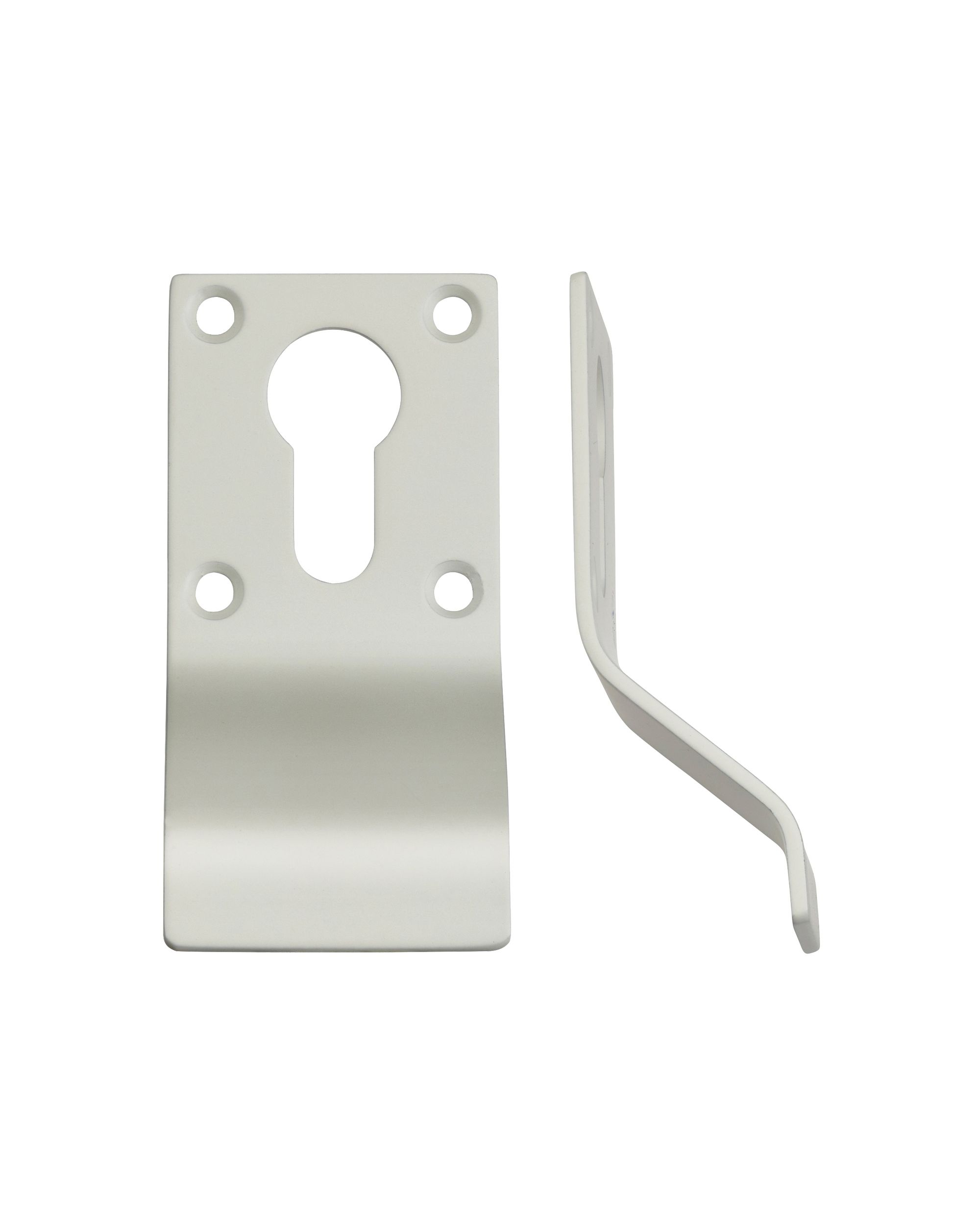 STEELWORKS Cylinder Latch Pull Euro Profile 88mm x 43mm Powder Coat White
