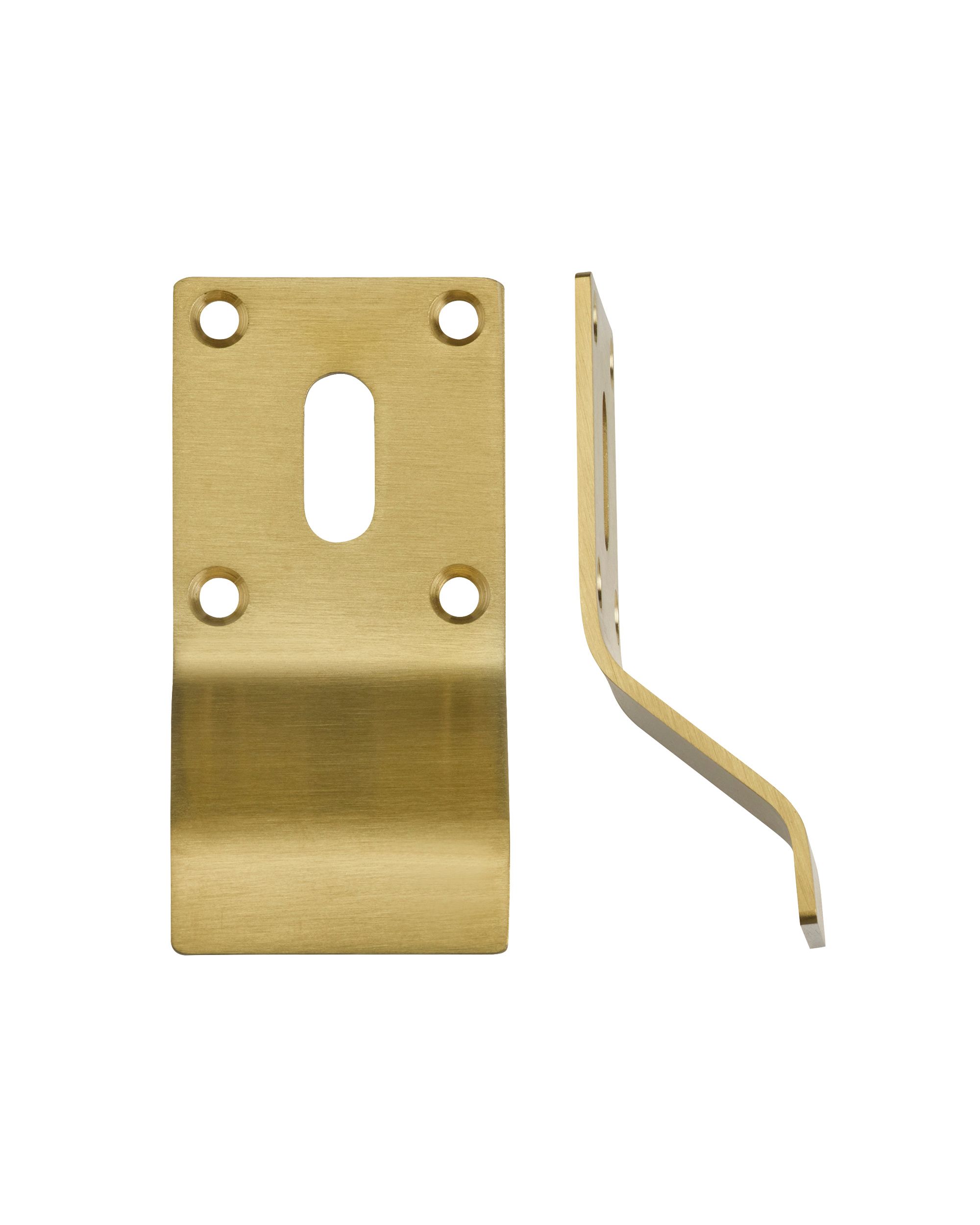STEELWORKS Cylinder Latch Pull Key Profile 88mm x 43mm Satin Brass