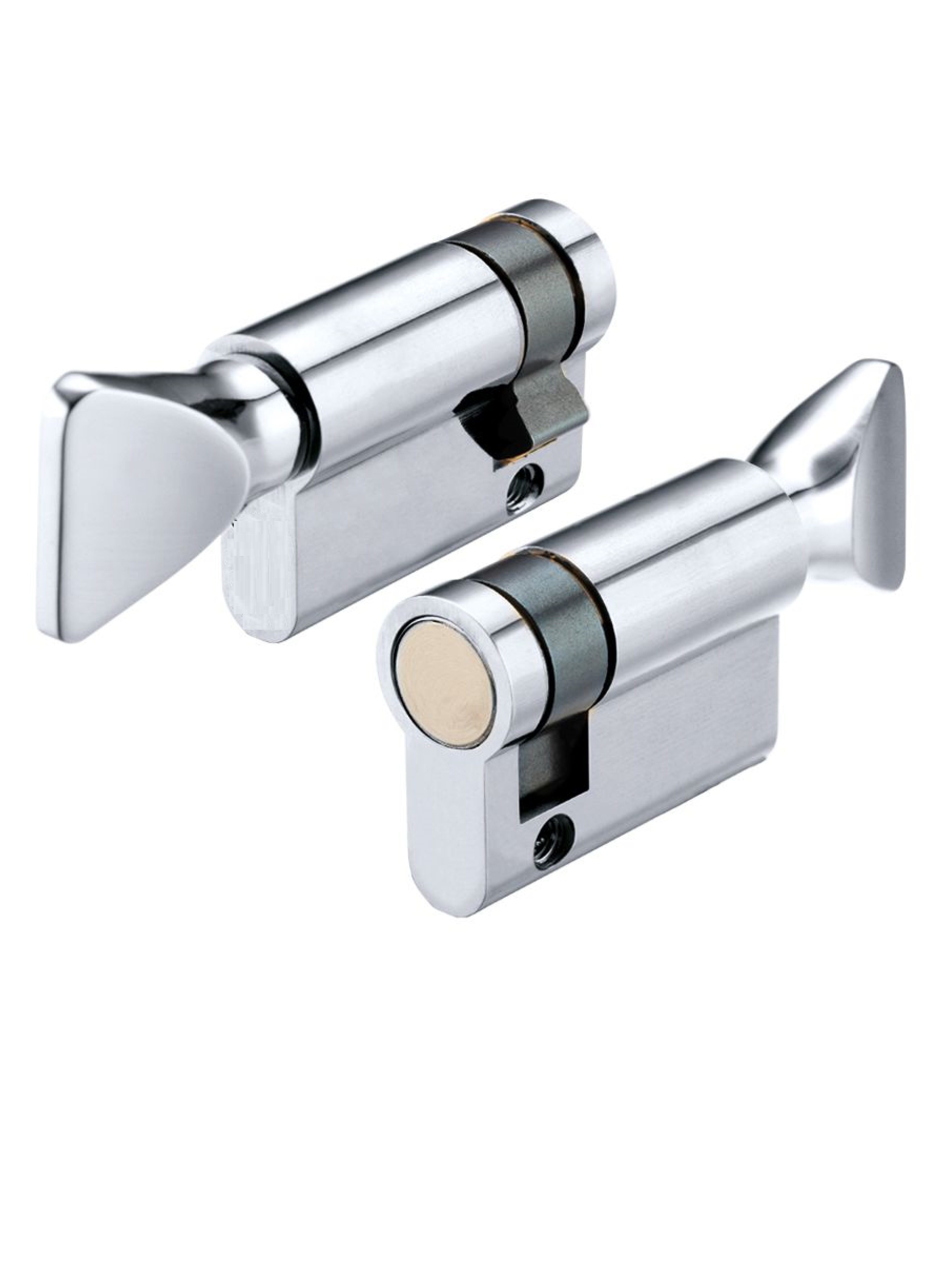 IRONZONE Architectural Euro Profile Single Cylinder 40 Turn Only Polished Chrome