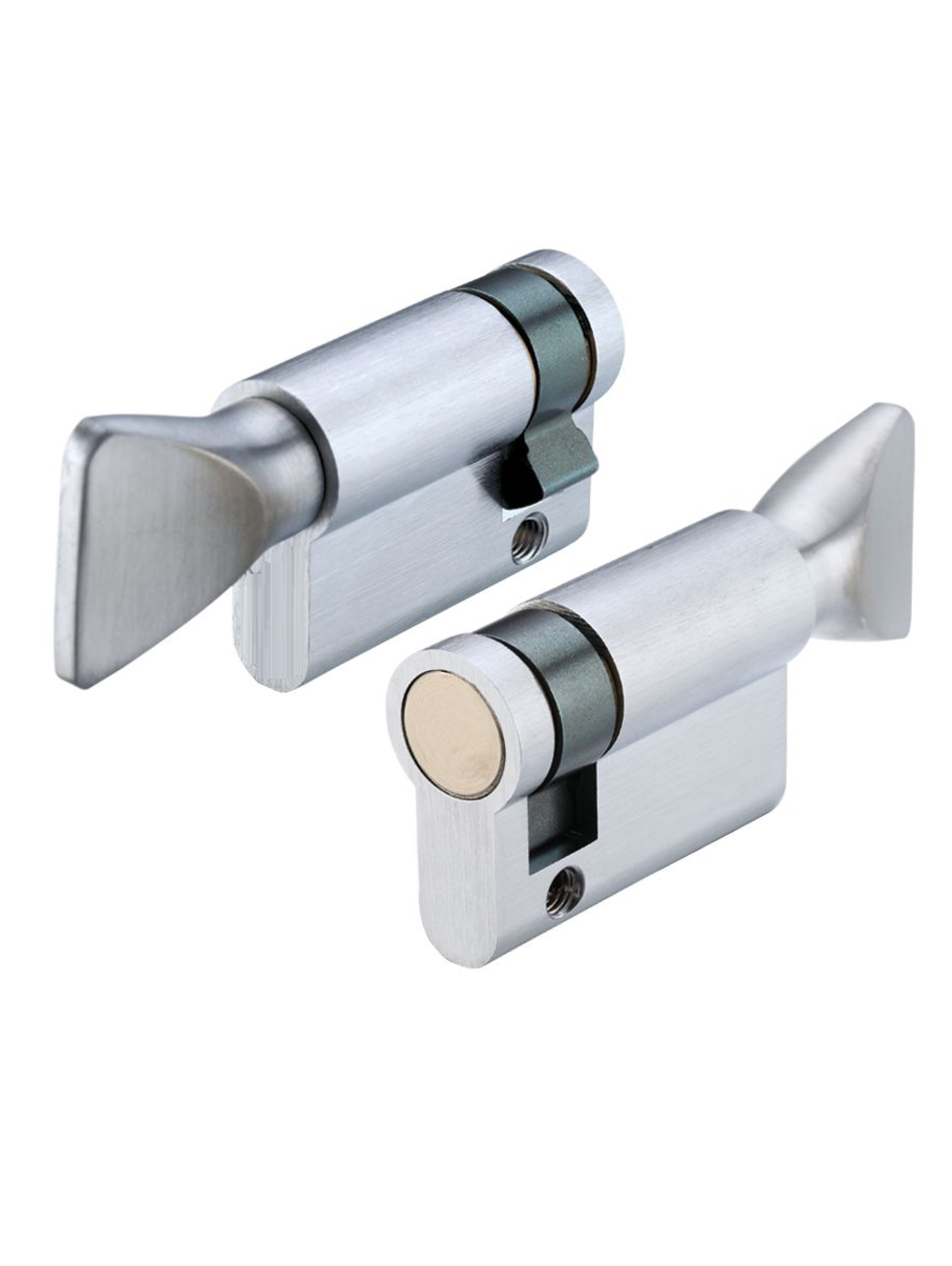 IRONZONE Architectural Euro Profile Single Cylinder 40 Turn Only Satin Chrome
