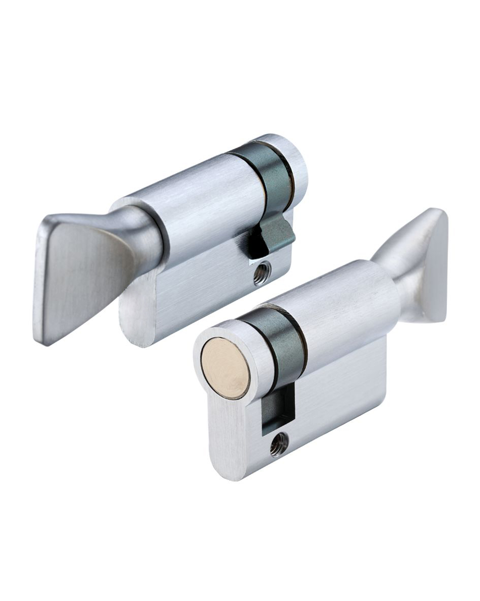 IRONZONE Architectural Euro Profile Cylinder Single Cylinder Turn Only 40mm Satin Chrome