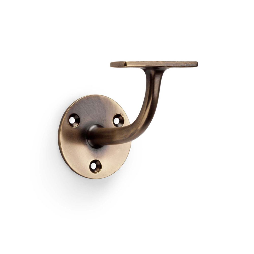 Acre & Clutton Solid Brass Handrail Bracket Heavy Duty 82mm Projection � Antique Brass HRB-82P-55AB