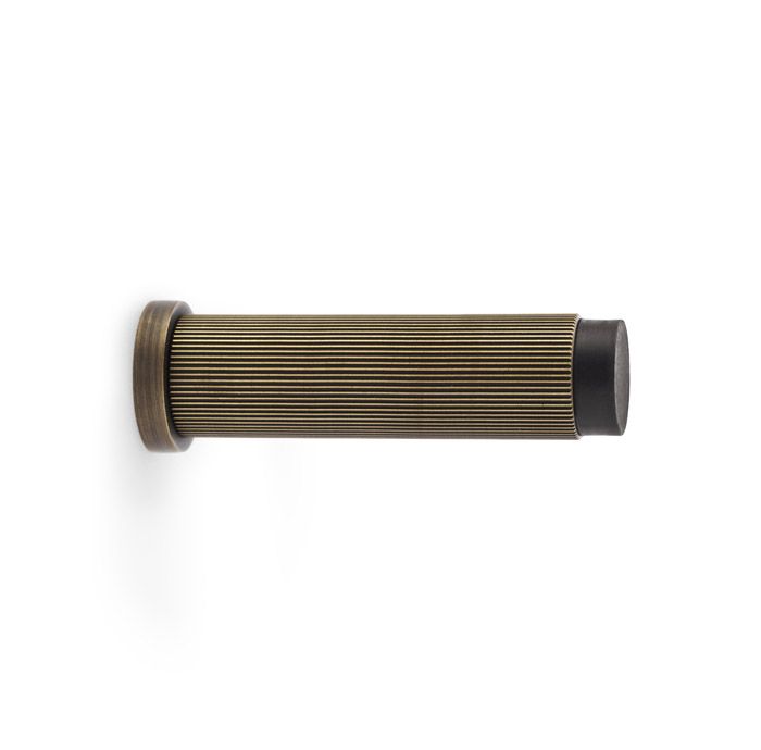 Acre & Clutton Oakridge Linear Solid Brass Door Stop � 75mm Skirting Wall-Mounted in Antique Brass Elegant Door Protection Accessory