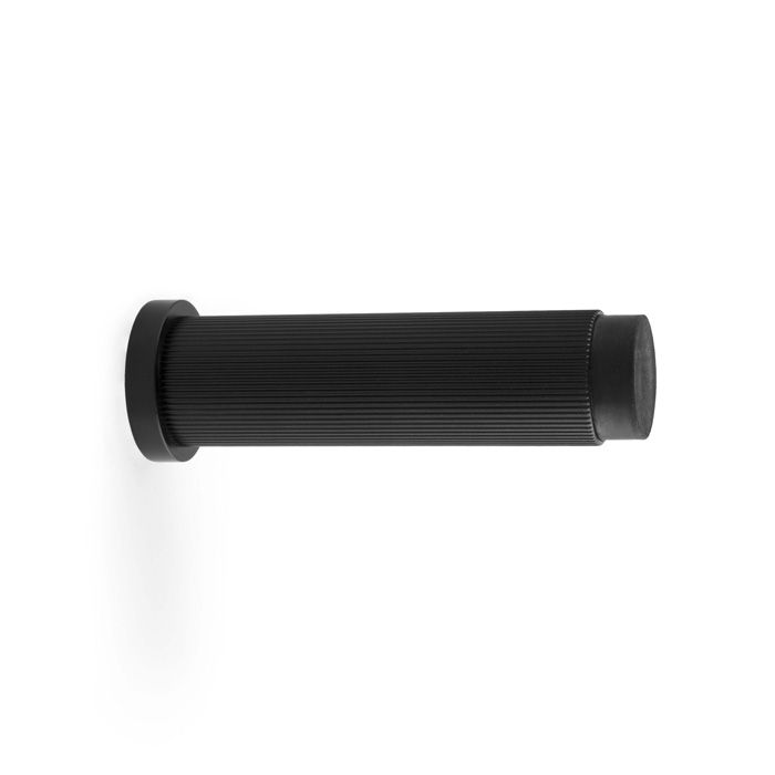 Acre & Clutton Oakridge Linear Solid Brass Door Stop � 75mm Skirting Wall-Mounted in Matt Black Elegant Door Protection Accessory