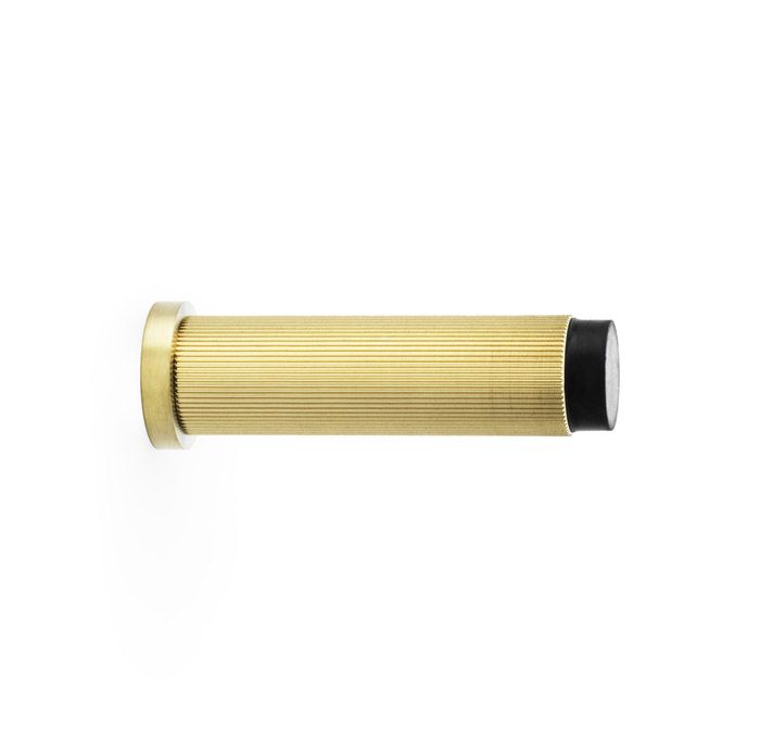 Acre & Clutton Oakridge Linear Solid Brass Door Stop � 75mm Skirting Wall-Mounted in Satin Brass Elegant Door Protection Accessory