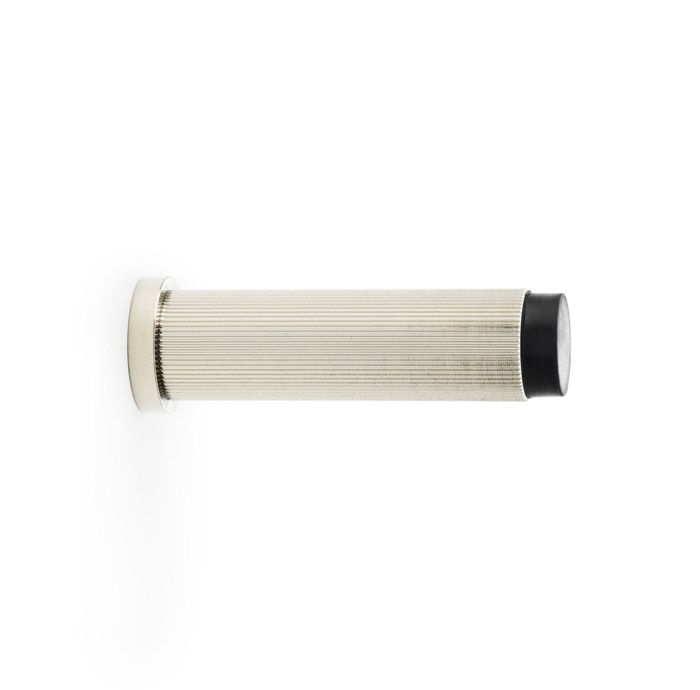 Acre & Clutton Oakridge Linear Solid Brass Door Stop � 75mm Skirting Wall-Mounted in Satin Nickel Elegant Door Protection Accessory