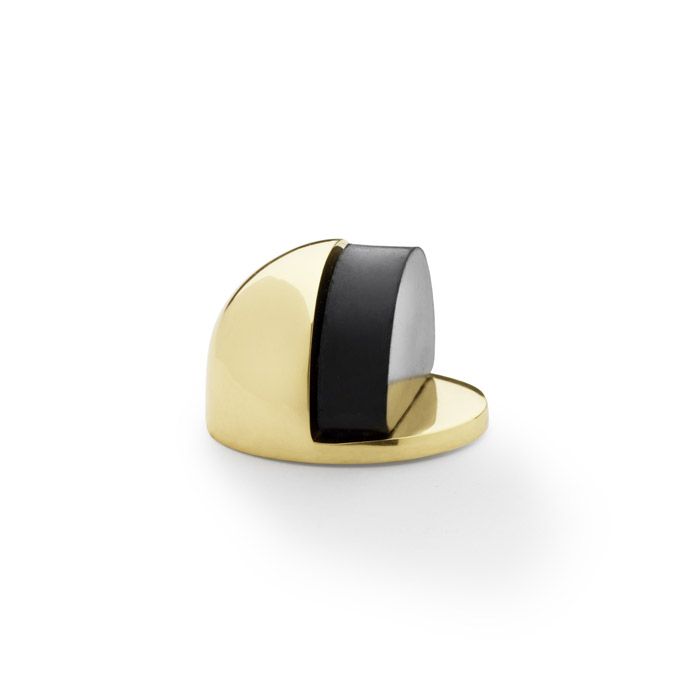 Acre & Clutton Ridgewood Plain Brass Oval Shielded Floor Door Stop � 45mm Polished Brass Finish (Durable and Stylish Door Stopper) - RID-H24-45PB