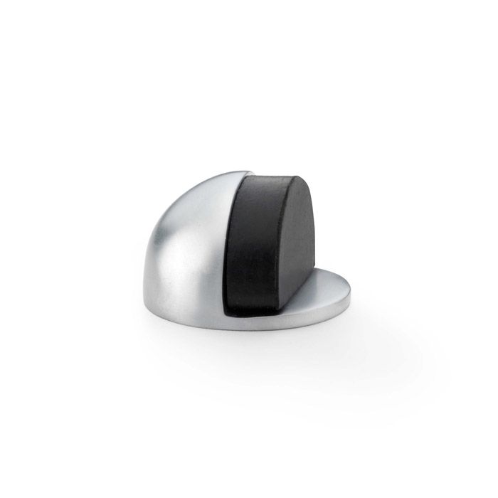 Acre & Clutton Ridgewood Plain Brass Oval Shielded Floor Door Stop � 45mm Satin Chrome Finish (Durable and Stylish Door Stopper) - RID-H24-45SC