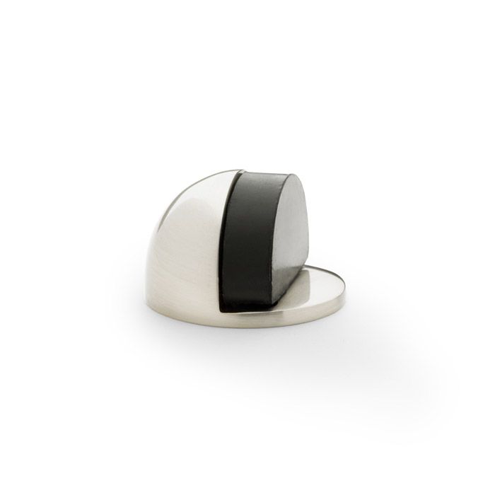 Acre & Clutton Ridgewood Plain Brass Oval Shielded Floor Door Stop � 45mm Satin Nickel Finish (Durable and Stylish Door Stopper) - RID-H24-45SN