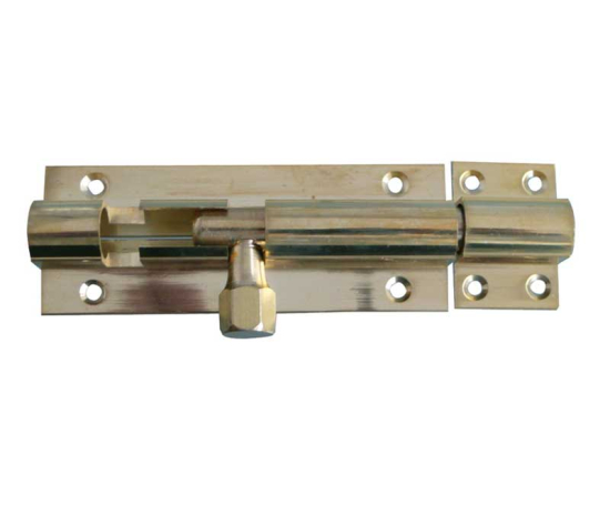 Frelan Brass Straight Barrel Bolts 64mm J1001BC Polished Brass