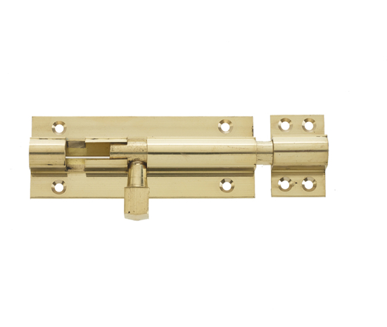 Frelan Heavy straight barrel bolts Polished Brass 102mm J1001PB-4