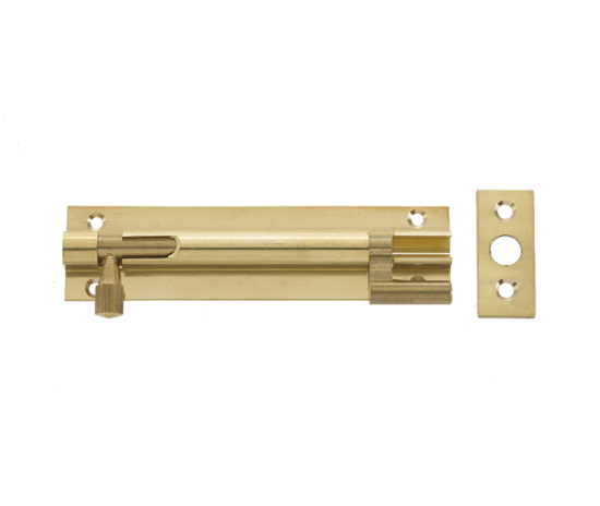Frelan Necked barrel bolts Polished Brass 152mm J1002BF