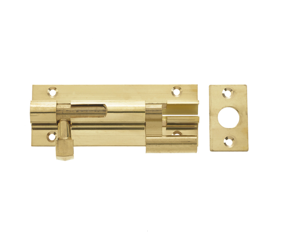 Frelan Heavy necked door bolts Polished Brass 150mm J1002PB-6