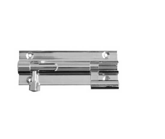 Frelan Heavy necked door bolts Satin Chrome 100mm J1002SC-4