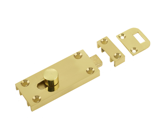 Frelan J1414 Bathroom slide bolt 63mm J1414PB Polished Brass