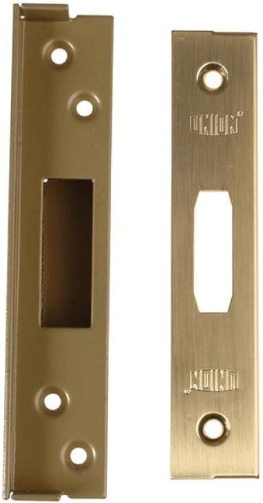 Union Strong Bolt Dead Lock Rebate Pack Polished Brass/Gold Ed Finish 25mm J2100REB-1.0-PL