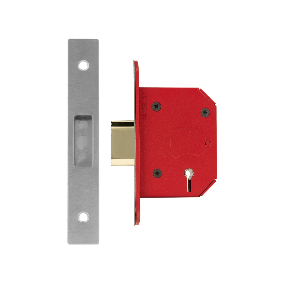 Union Strong Bolt 5 Lever Dead Lock Polished Brass Finish 64mm Case J2105S-PB-2.5