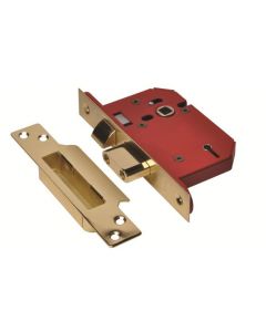 Union J2201-Pl-2.50 5 Lever Mortice Sash Lock Polished Brass Finish 64mm